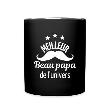 meilleur beau père idée tee shirt cadeau beau papa - Mug uni - noir - Devant