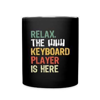 Keyboard Keyboarder Klavier Musik Pianist - Tasse einfarbig - Schwarz - Vorne