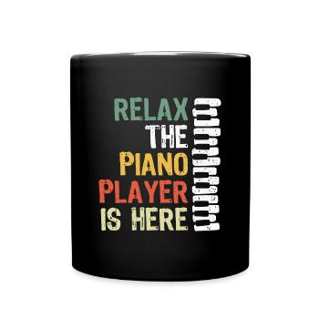 Klavier Piano Pianist Keyboard Keyboarder - Tasse einfarbig - Schwarz - Vorne