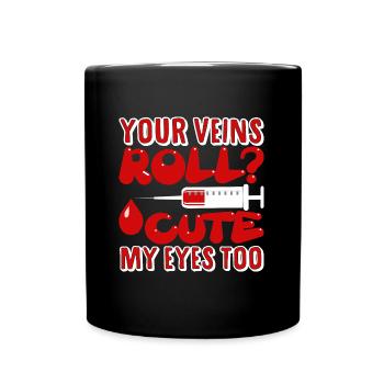 Phlebotomist Funny Phlebotomy Technician Nurse - Full Colour Mug - black - Front
