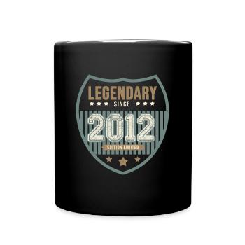 anniversaire 2012 legendaire 10 ans - Mug uni - noir - Devant
