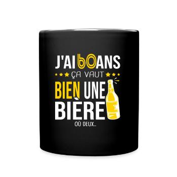 Cadeau d anniversaire 60 ans j ai 60 ans et bière - Mug uni - noir - Devant