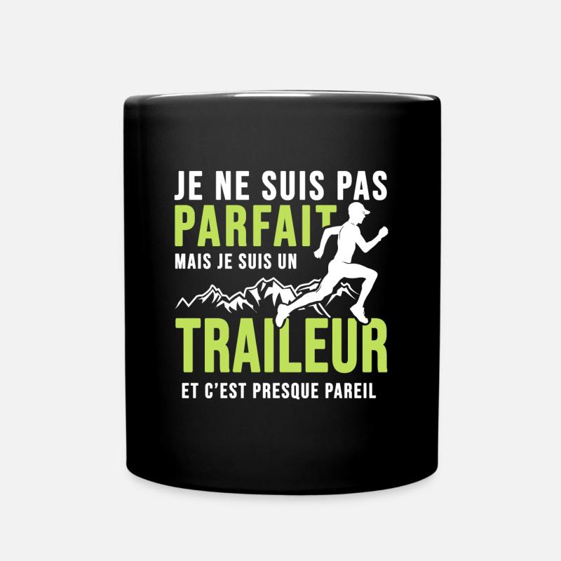 traileur pas parfait trail ultra course à pied - Mug uni - noir