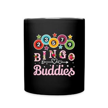Bingo Buddies Funny Bingo Couple Lucky Game - Tasse einfarbig - Schwarz - Vorne