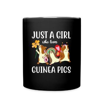 Just A Girl Who Loves Guinea Pigs - Full Colour Mug - black - Front