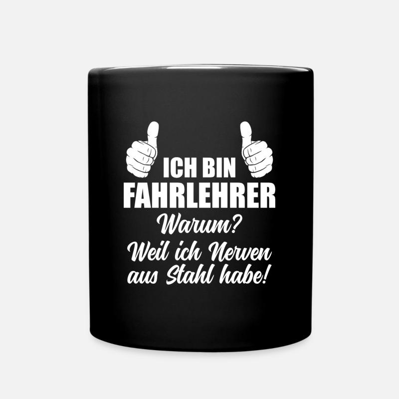 Fahrschullehrer Fahrschule Führerschein Fahrlehrer - Tasse einfarbig - Schwarz