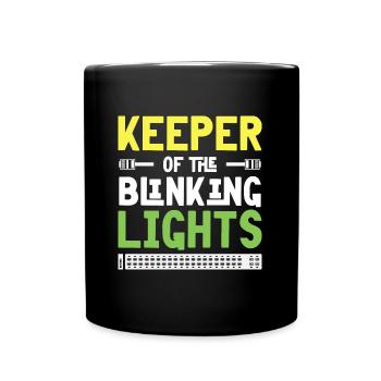 Keeper of the Blinking Lights IT Tech Network - Full Colour Mug - black - Front