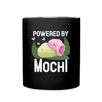 Powered By Mochi Funny Japanese Mochi Lover - Tasse einfarbig - Schwarz - Vorne