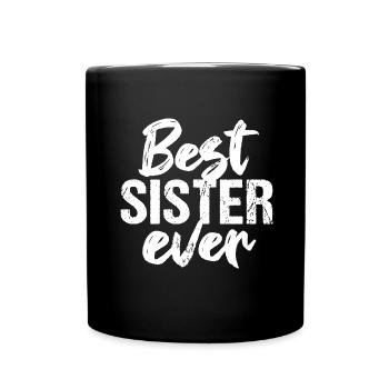 Beste Schwester meilleure sœur de tous les temps - Mug uni - noir - Devant