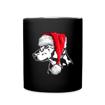 Santa ALPENLÄNDISCHE DACHSBRACKE Chiens de Noël - Mug uni - noir - Devant
