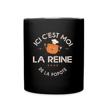 cheffe reine de la popote cuisine - Mug uni - noir - Devant