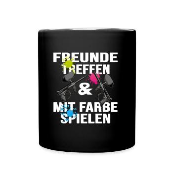 paintball gotcha paintballspieler paintball-spruch - Tasse einfarbig - Schwarz - Vorne
