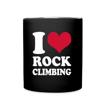 Grimpeur J’adore l’escalade - Mug uni - noir - Devant