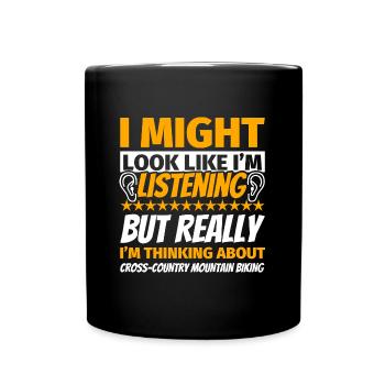 Cross-Country Mountain Bike Funny Gift - Full Colour Mug - black - Front