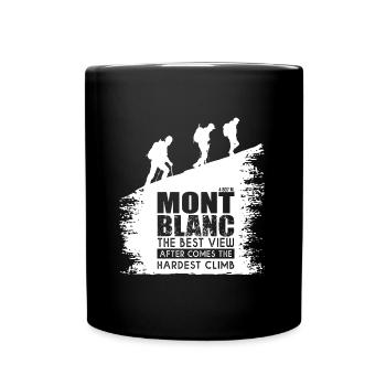 Bergsteigen Mont Blanc Bergsport - Tasse einfarbig - Schwarz - Vorne