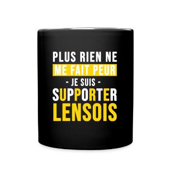 Lens football supporter lensois foot - Mug uni - noir - Devant