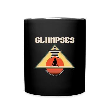 Glimpses vintage sunset design - Full Colour Mug - black - Front