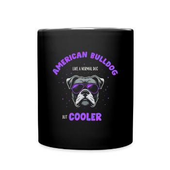 Bouledogue américain chien normal mais plus frais - violet - Mug uni - noir - Devant