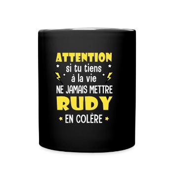 Rudy humour prénom rudy tshirt personnalisé - Mug uni - noir - Devant