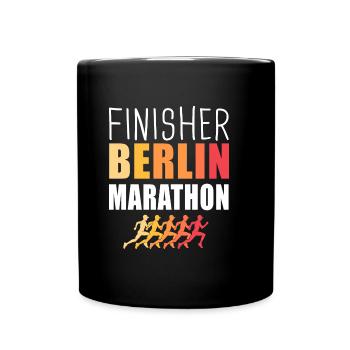 Finisher Berlin marathon run running - Full Colour Mug - black - Front