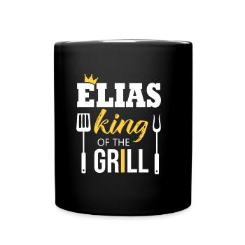 Elias king of the grill - Mug uni - noir - Devant