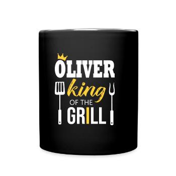 Oliver king of the grill - Mug uni - noir - Devant