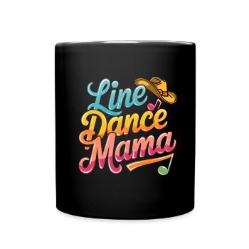 Mama tanzt Line Dance Line Dancing Mom - Full Colour Mug - black - Front