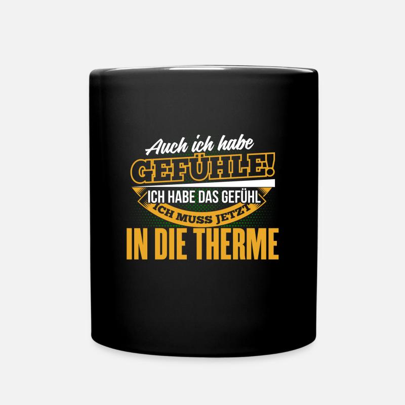 THERME - Ich habe auch Gefühle - Tasse einfarbig - Schwarz