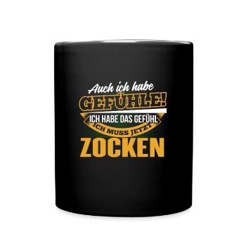 ZOCKEN - Ich habe auch Gefühle - Tasse einfarbig - Schwarz - Vorne