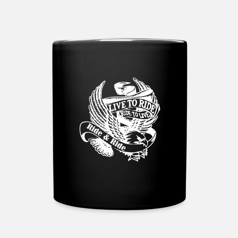 Life Driving Motorcycle Riders - Full Colour Mug - black