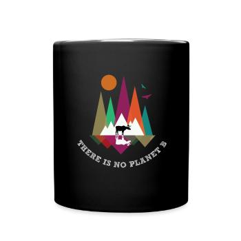 Fridays for Future - There is no Planet B - Full Colour Mug - black - Front