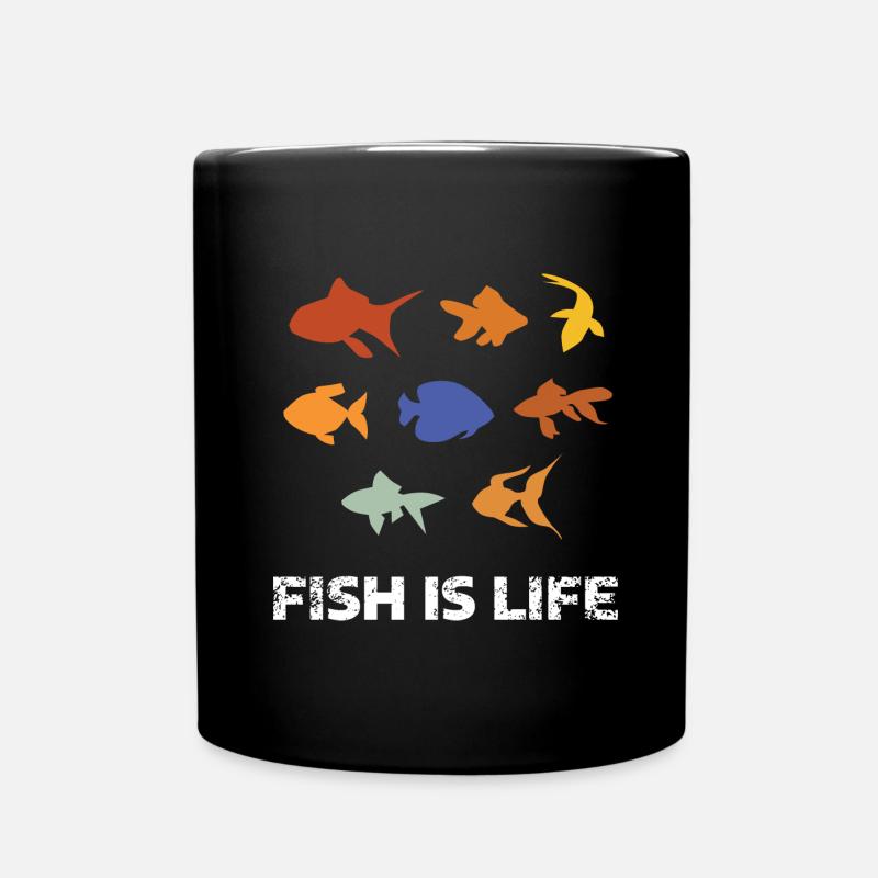 Aquarium Aquaristik - Tasse einfarbig - Schwarz