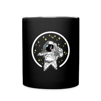 Astronaut Raumfahrt - Tasse einfarbig - Schwarz - Vorne