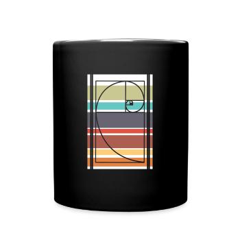 Fibonacci Mathe - Tasse einfarbig - Schwarz - Vorne