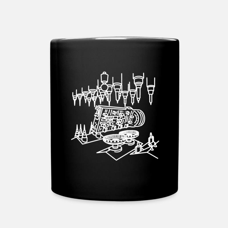 CNC milling machine - Full Colour Mug - black