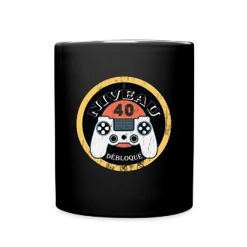 40 ans Anniversaire Gamer Niveau 40 - Mug uni - noir - Devant