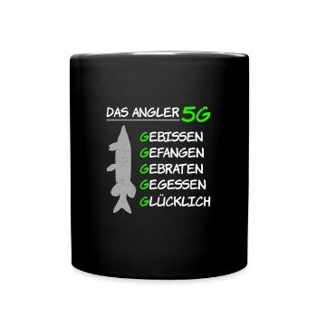 Angler 5G - Tasse einfarbig - Schwarz - Vorne