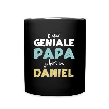 Dieser Geniale Papa Gehört Zu Da... - Tasse einfarbig - Schwarz - Vorne