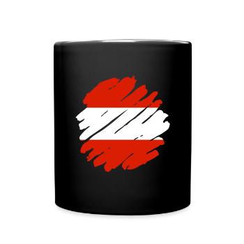 Drapeau de l’Autriche Drapeau autrichien AT - Mug uni - noir - Devant