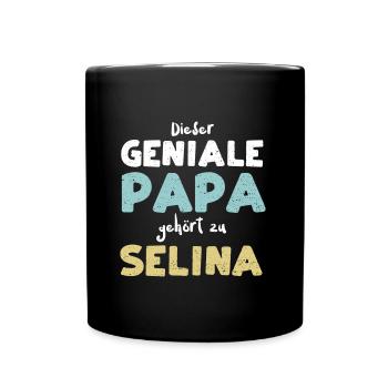 Dieser Geniale Papa Gehört Zu Se... - Tasse einfarbig - Schwarz - Vorne
