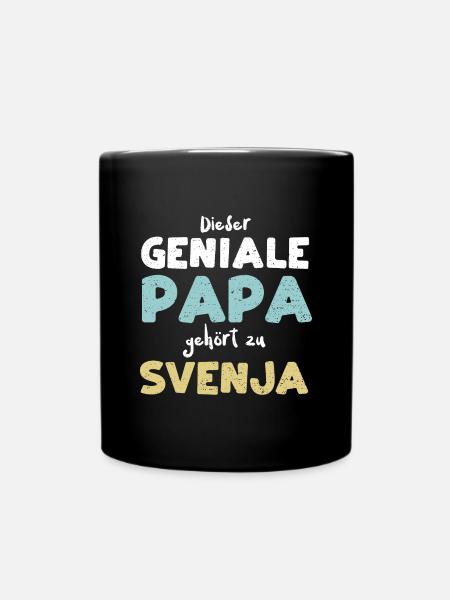 Dieser Geniale Papa Gehört Zu Sv... - Tasse einfarbig - Schwarz
