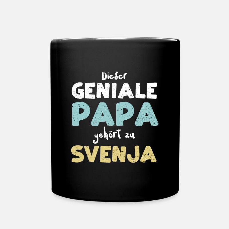 Dieser Geniale Papa Gehört Zu Sv... - Tasse einfarbig - Schwarz