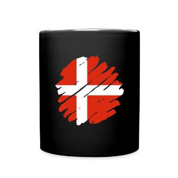 Denmark Flag Scandinavia Danish Flag Travel - Full Colour Mug - black - Front