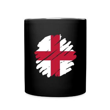 England Flag Vintage English Flag Used Look - Full Colour Mug - black - Front
