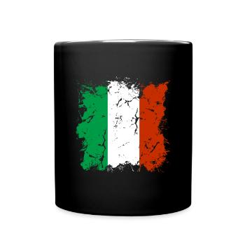 Italie Drapeau Vintage Drapeau Italien Occasion Look - Mug uni - noir - Devant