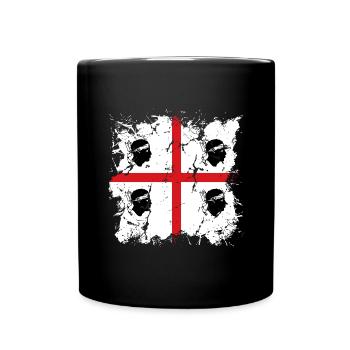 Sardinien Flagge Sardische Fahne Sardegna Fahne - Tasse einfarbig - Schwarz - Vorne