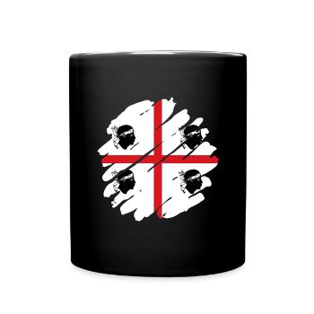Sardinien Flagge Sardische Fahne Sardegna Fahne - Tasse einfarbig - Schwarz - Vorne