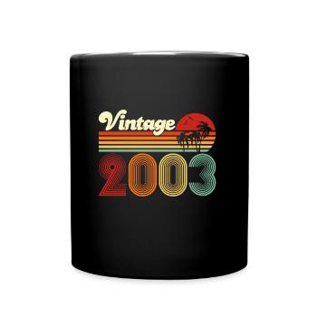 Vintage 2003 Geschenkidee Männer 20. Geburtstag - Tasse einfarbig - Schwarz - Vorne
