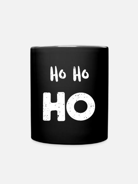 Ho Ho Ho - Christmas - Tasse einfarbig - Schwarz