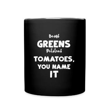 Haricots Verts Pommes de terre Tomates,... - Mug uni - noir - Devant